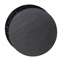 Slate Granite Effect Reversible Round Melamine Platters