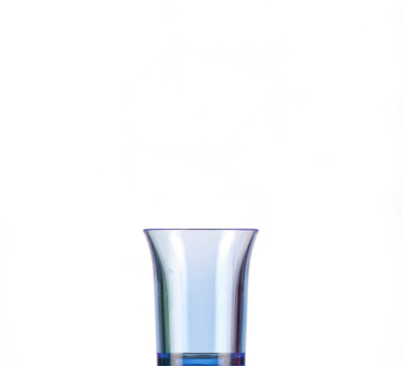 Econ Neon Blue Reusable Polystyrene Shot Glasses CE 25ml 