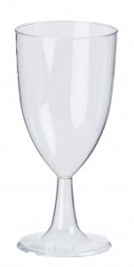Disposable Plastic Wine Glasses 8oz LCE at 125ml & 175ml