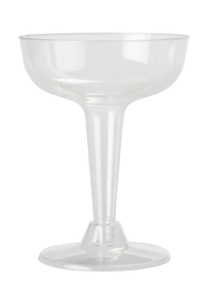 Disposable Plastic Margarita Glasses 2 Piece 5oz / 150ml 