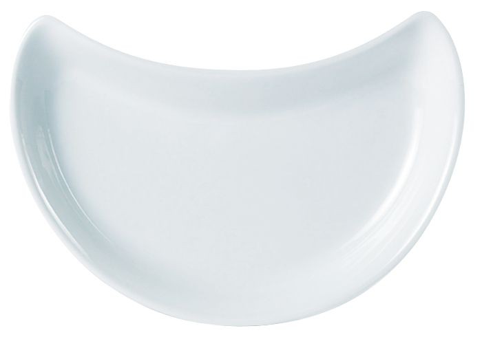 Royal Genware White Porcelain Crescent Salad Dish 20cm