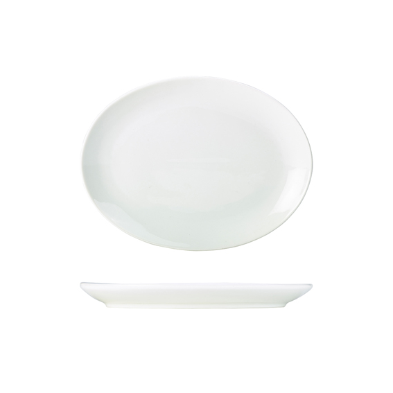 Genware Porcelain Oval Plates 25.4cm