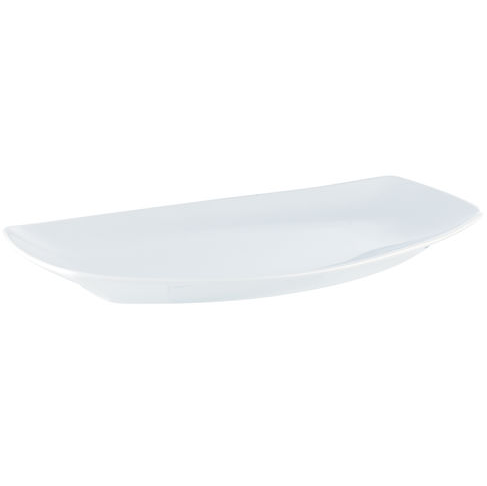 Porcelite White Convex Oval Plates 15 x 8.5inch / 38 x 22cm