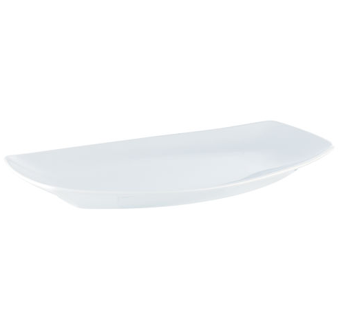 Porcelite White Convex Oval Plates 16.5 x 9.5inch / 42 x 24.5cm 