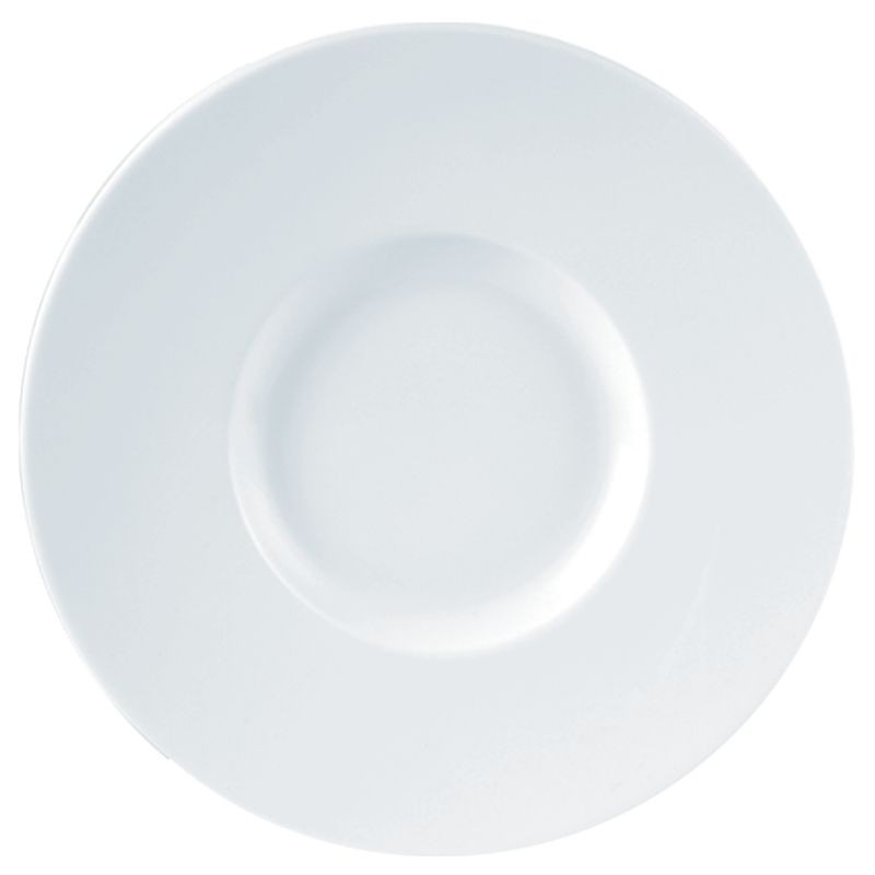 Porcelite White Wide Rimmed Gourmet Plate 31cm 
