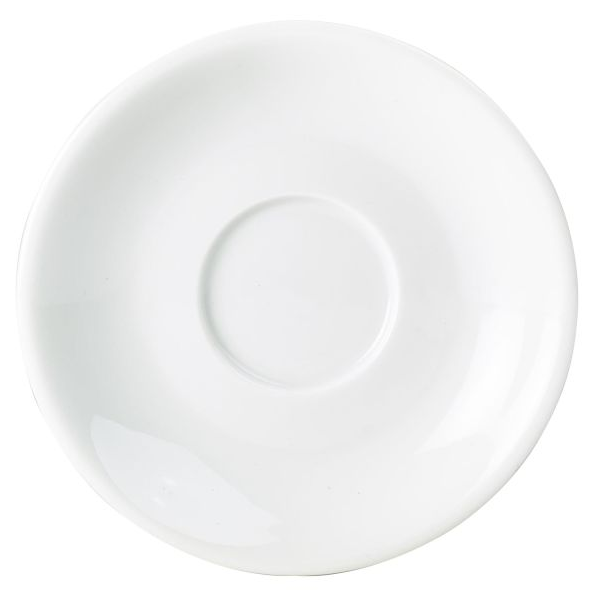 Royal Genware White Porcelain 12cm Saucer for Conical Espresso Cups 11cl/4oz