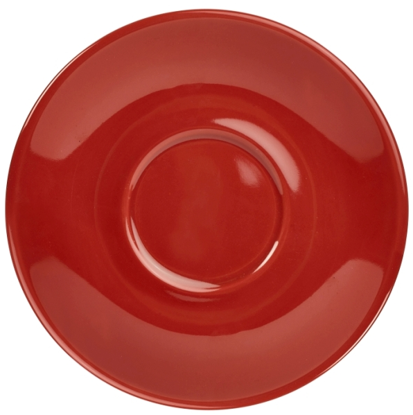 Genware Porcelain Red Saucer 5.25inch / 13.5cm