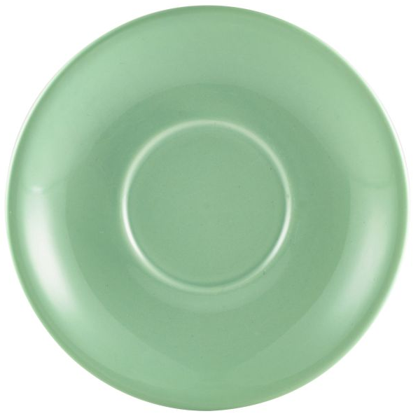 Genware Porcelain Green Saucer 6.25inch / 16cm