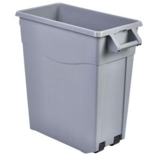 Grey Slim Recycling Bin 65Ltr 
