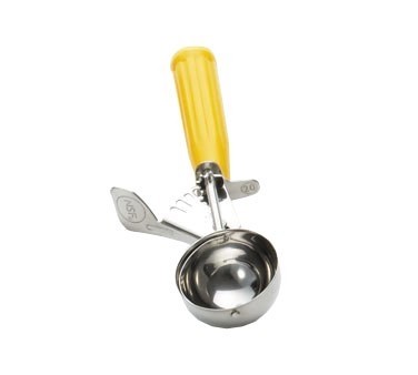 Tablecraft Size 20 Thumb Press Disher with Yellow Handle