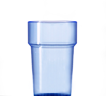 Econ Neon Blue Rigid Reusable Pint Glasses CE 20oz / 568ml 