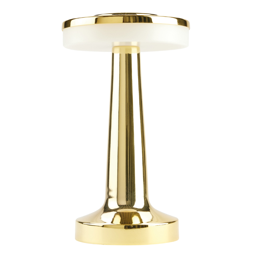 LED Cordless Timeless Brassy Table Lamp 19.5cm
