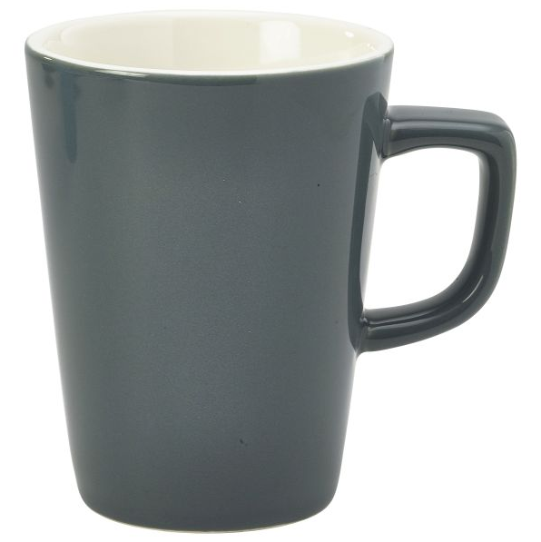 Genware Porcelain Grey Latte Mug 12oz / 34cl