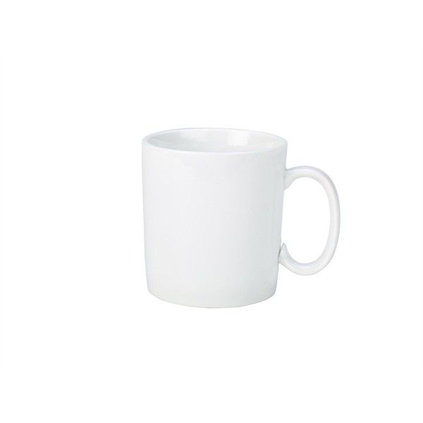Royal Genware White Porcelain Straight Sided Mugs 34cl/12oz