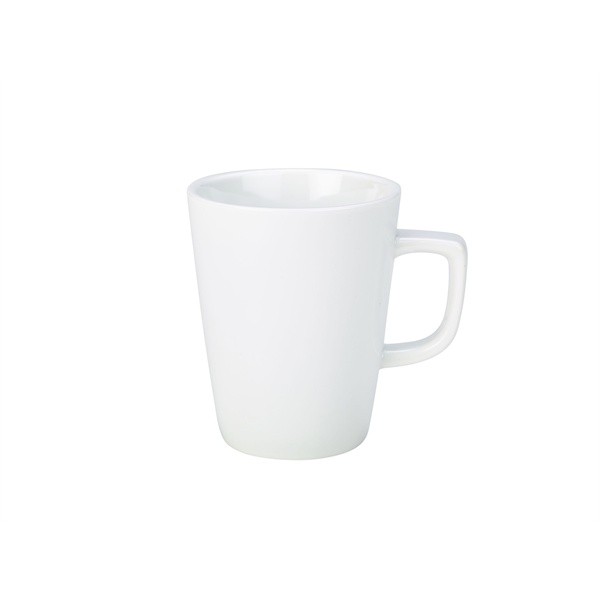 Royal Genware Vitrified White Porcelain Latte Mugs 40cl/14oz
