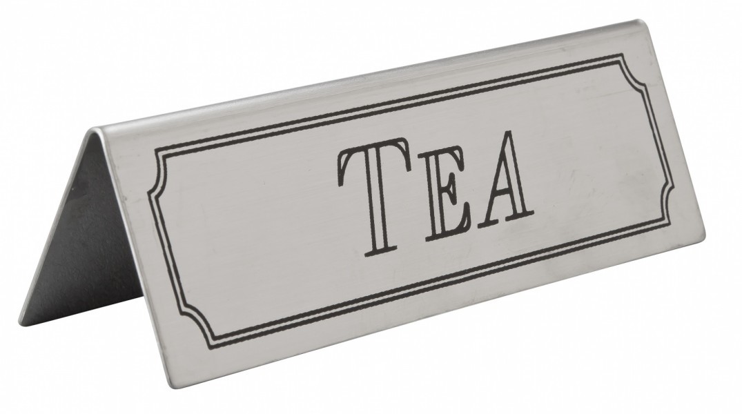 Stainless Steel Tea Sign
