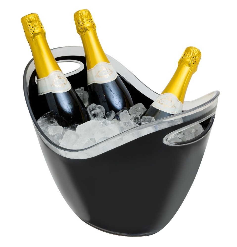 Plastic Champagne / Wine Bucket Black 8Ltr