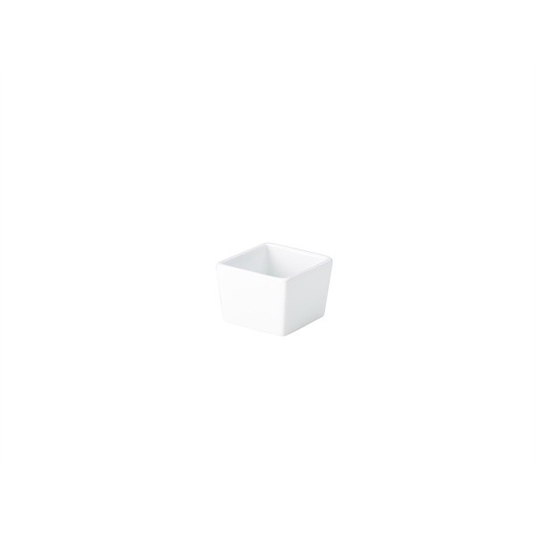 Royal Genware Porcelain Square Dishes White 6.4 x 4.8cm 