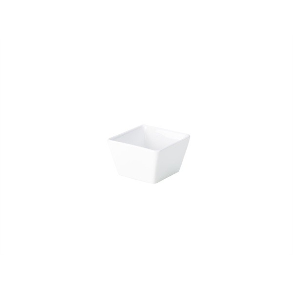 Royal Genware Porcelain Square Dishes White 8.5 x 5.5cm