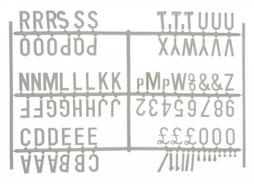 Design-A-Sign Peg Board Letters White 1.25inch