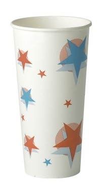 Star Design Paper Cups 22oz / 500ml