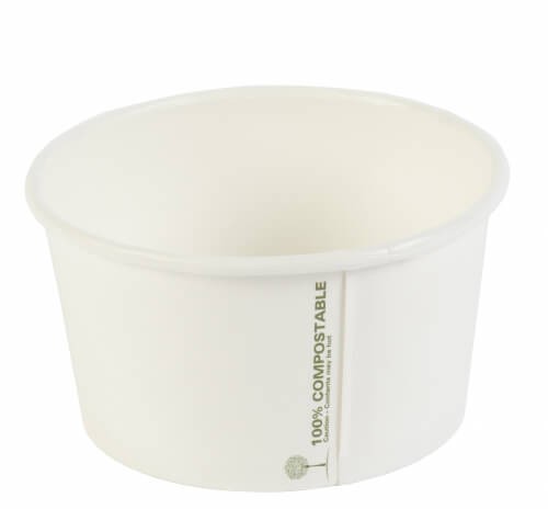 Eco-Friendly White Soup Containers 8oz