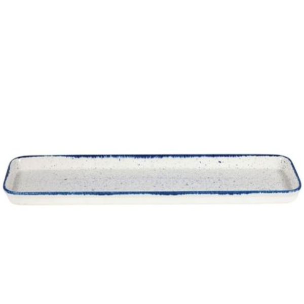 Churchill Stonecast Hints Indigo Blue 2/4 Flat Tray 53 x 15cm 