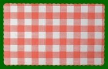 Paper Placemats Red Gingham 24 x 34cm