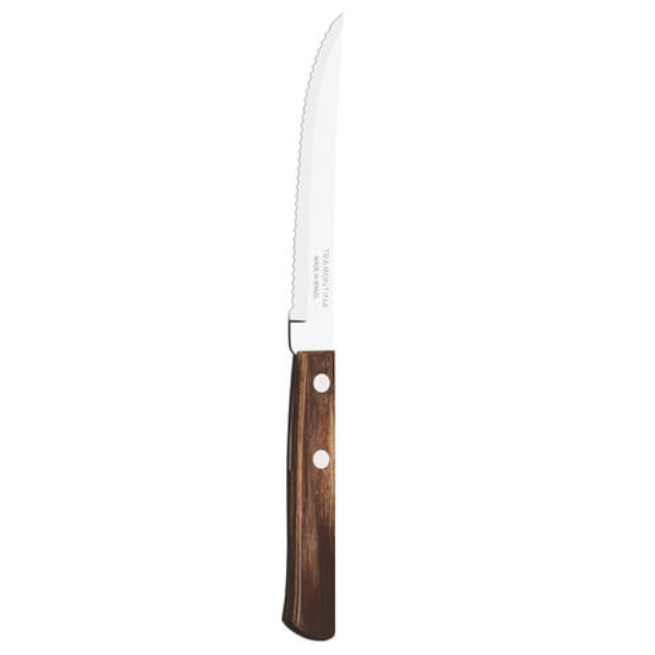 Tramontina Polywood Pointed Steak Knives Brown 22cm