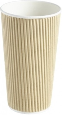 Kraft Ripple Disposable Paper Coffee Cup 20oz / 568ml