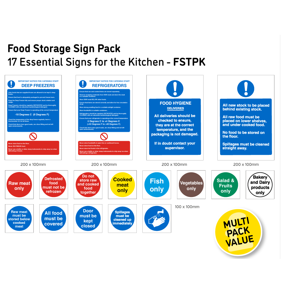 Food Storage Sign Pack 