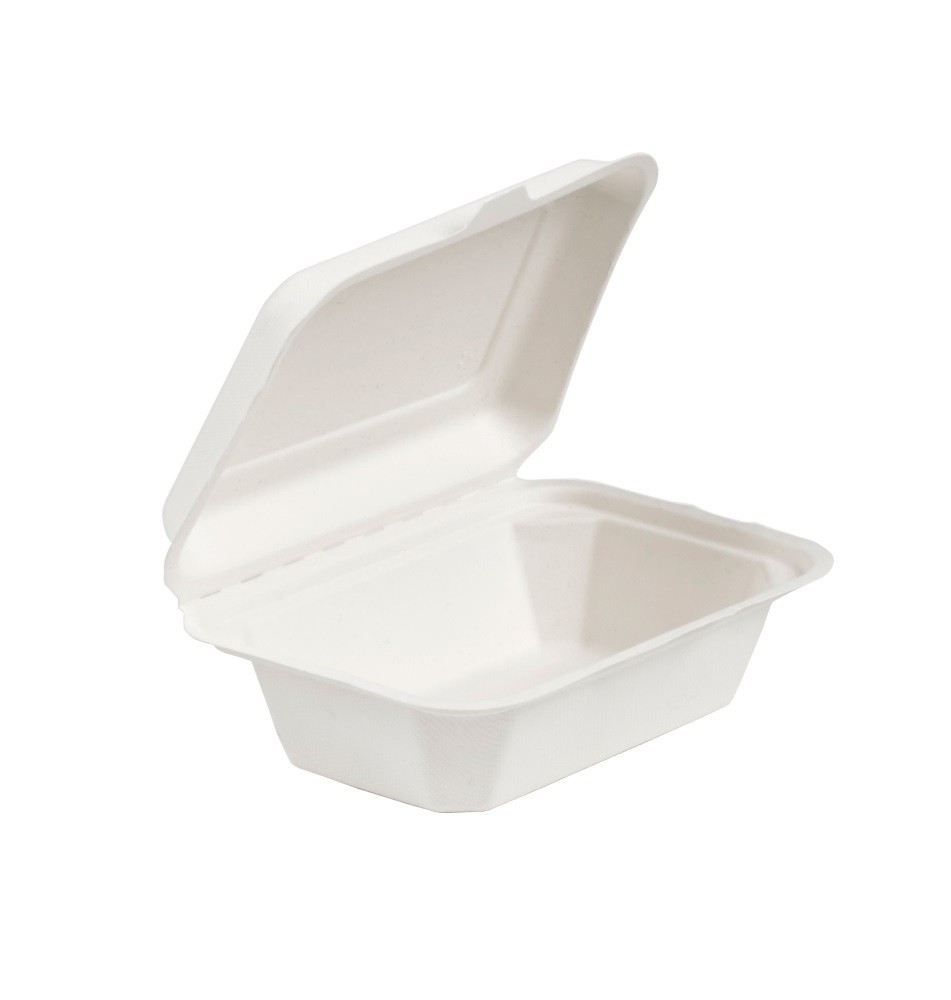 Bagasse Clamshell Lunch Box 7 x 5inch