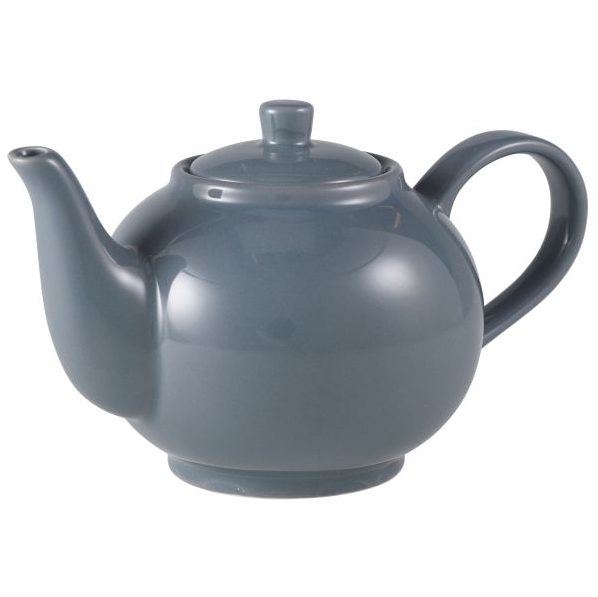 Genware Porcelain Grey Teapot 15.75oz / 45cl