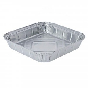 No 9 Shallow Aluminium Foil Food Containers 9 x 9inch