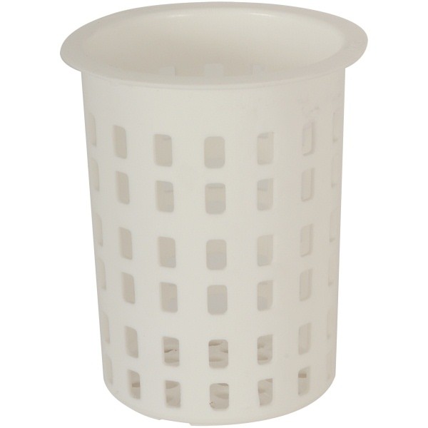Plastic Cutlery Container White 100mm d x 135mm 