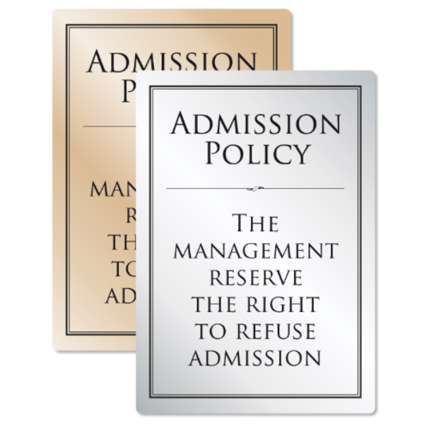 Admission Policy Notice 