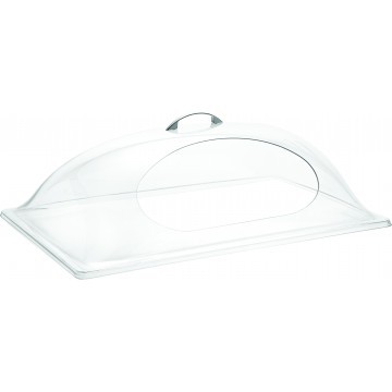 Clear Polycarbonate 1/1GN Display Cover Centre Cut Hole (54 x 34cm)