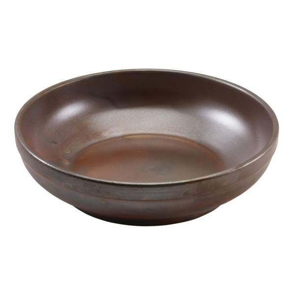 Terra Porcelain Rustic Copper Coupe Bowl 20 x 5.3cm 