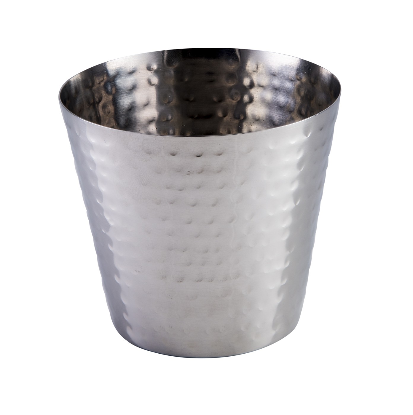 Stainless Steel Hammered Chip Cup 9cm 