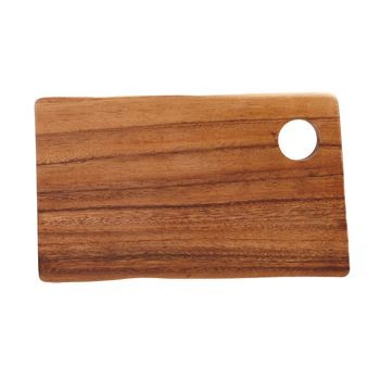 Acacia Rectangular Wooden Board with Hole 25 x 14cm