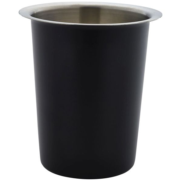 Black Coated S/Steel Cutlery Cylinder
