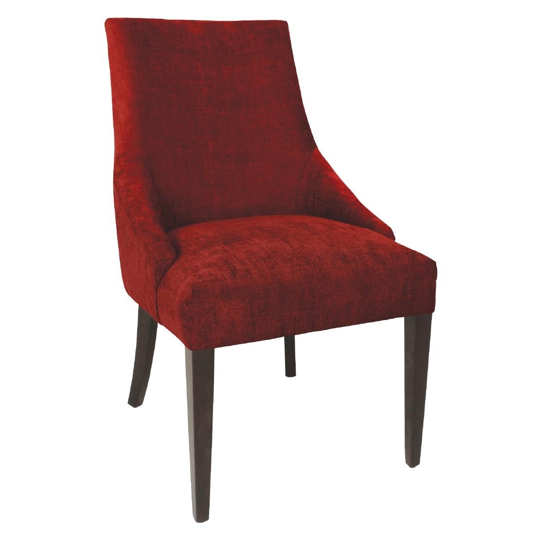 Bolero Finesse Dining Chairs Dark Red 