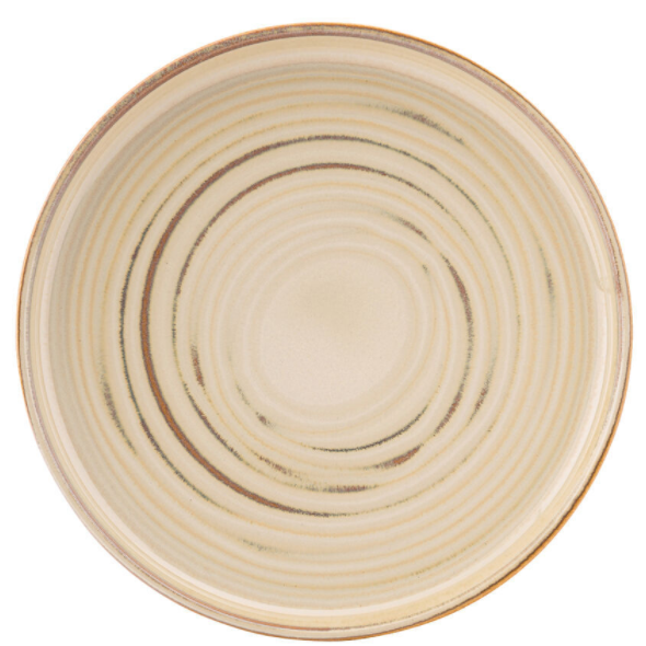 Santo Taupe Coupe Plate 8.5inch / 22cm