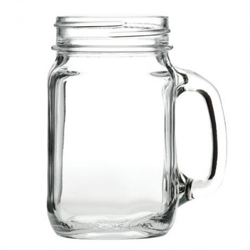 Glass Drinking Jar 49cl 16.5oz 