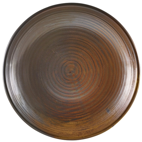 Terra Porcelain Rustic Copper Deep Coupe Plate 25cm