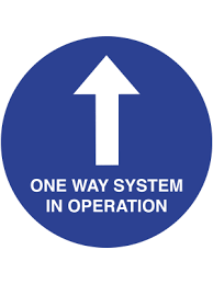 One Way System In Operation Floor Graphic 400mm
