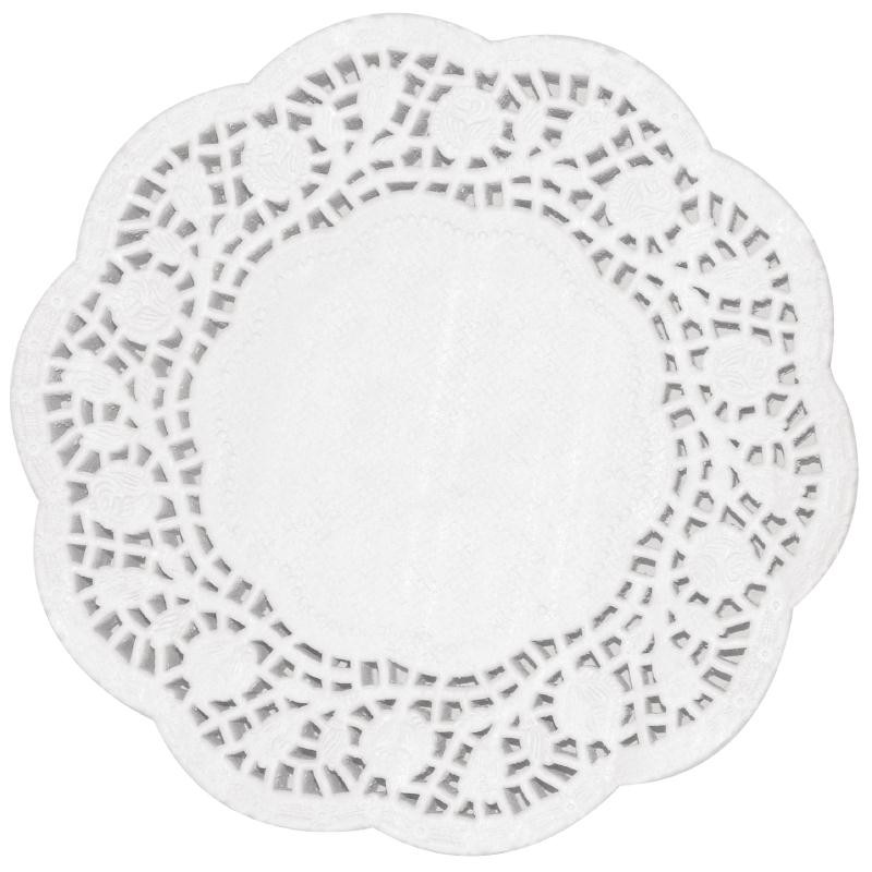White Round Paper Doyleys 24cm 
