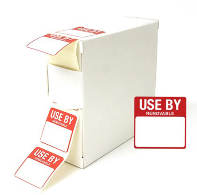 Use By Food Labels 25x25mm