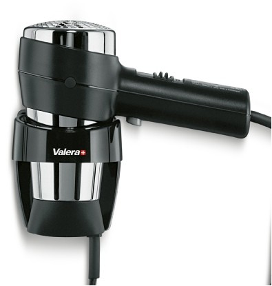 Valera Action Wall Mounted Hotel Hair Dryer 1600w Black/Chrome