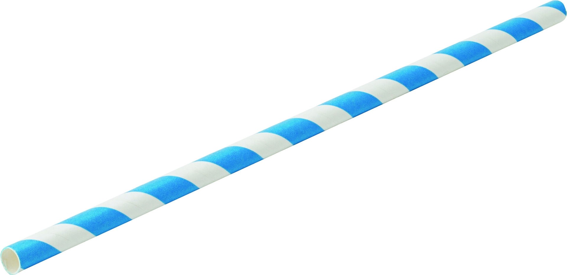 Biodegradable Blue and White Striped Paper Straws 8inch 